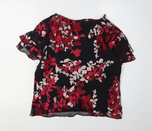 Womens UK Size 14 Jacques Vert Multicoloured Viscose Blend Blouse