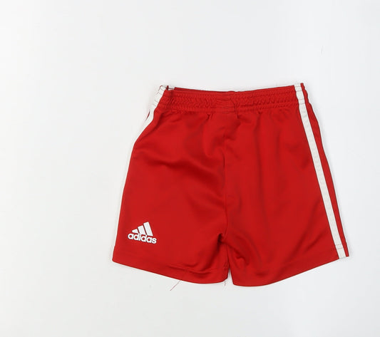 Adidas Red Unisex Baby Sports Shorts 18-24M