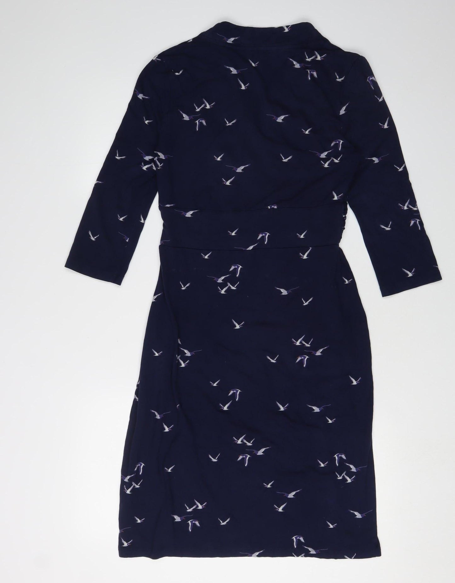 Joules Women's Blue Midi Wrap Dress Size 10