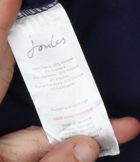Joules Women's Blue Midi Wrap Dress Size 10