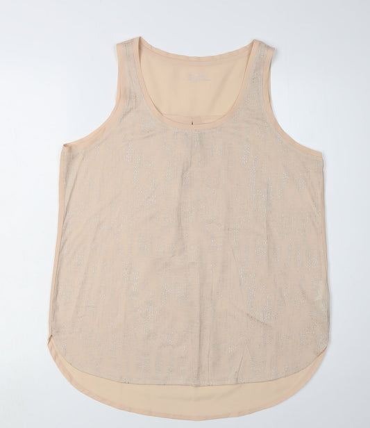 Calvin Klein Women's Beige Tank Top M Sleeveless