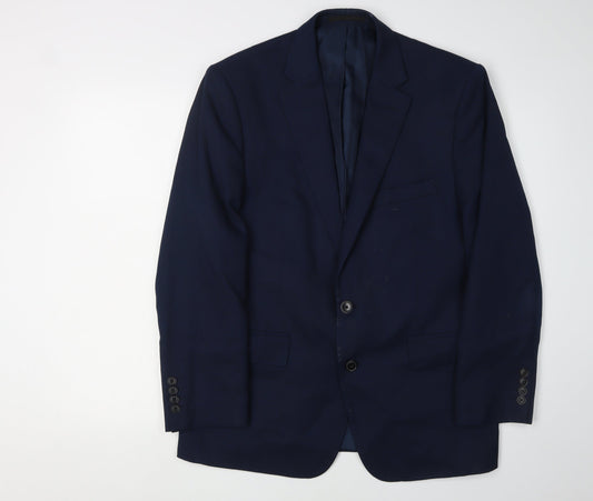 Moss Esq. Men's Blue Blazer, Regular Fit, Size 40 Short