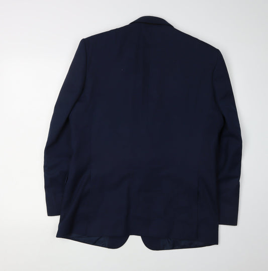 Moss Esq. Men's Blue Blazer, Regular Fit, Size 40 Short