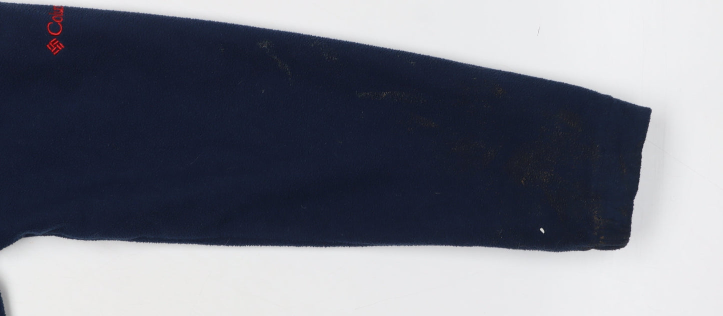 Columbia Boys Blue Track Jacket S Full Zip Outdoor