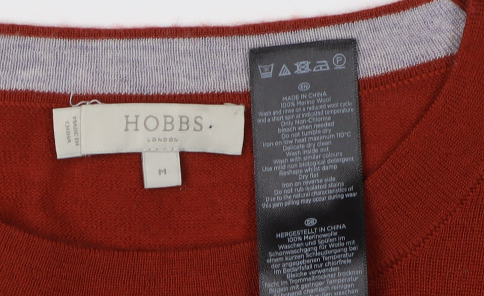 Hobbs Men's Red Medium Wool Pullover Jumper