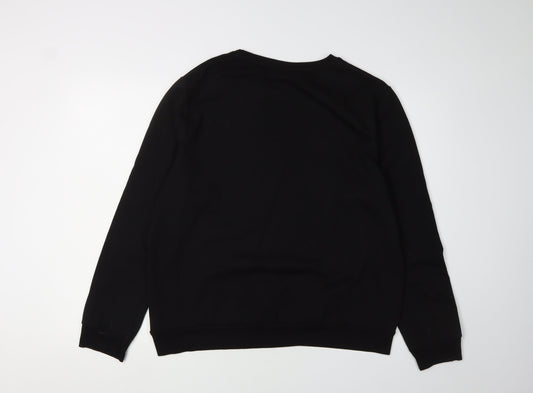 Harry Potter Women's Black Sequin Pullover Sweatshirt L