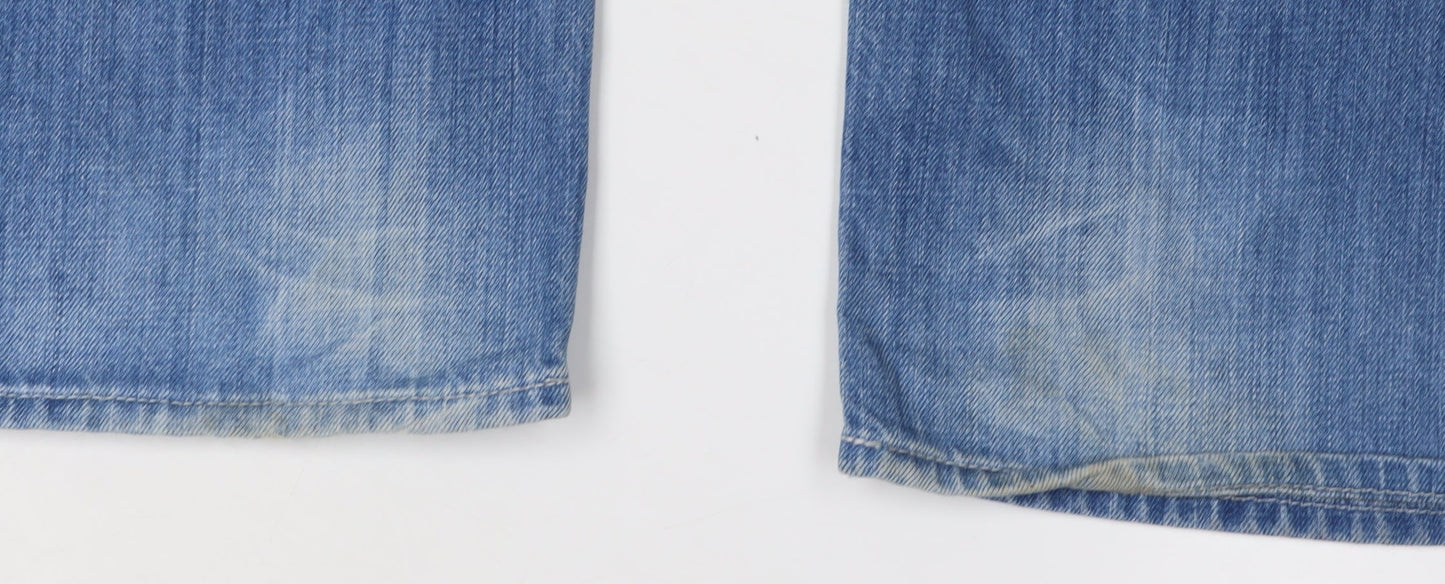 Hugo Boss Men's Blue Straight Leg Jeans 36W 32L