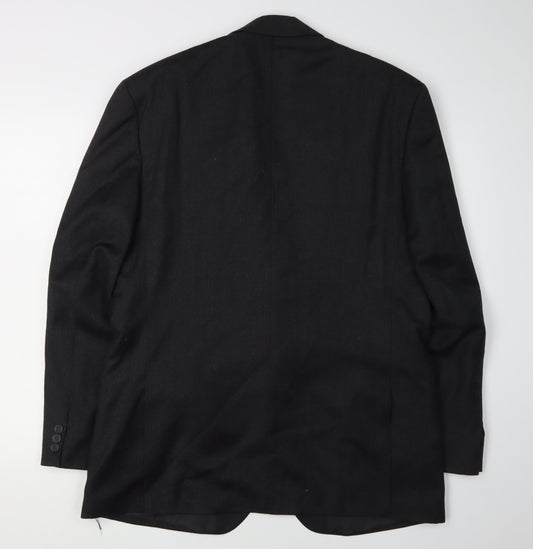 Centaur Men's Black Blazer 42 Regular Wool Formal Jacket