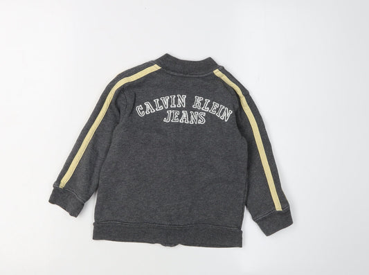 Calvin Klein Boys Grey Full Zip Sweatshirt 4 Years
