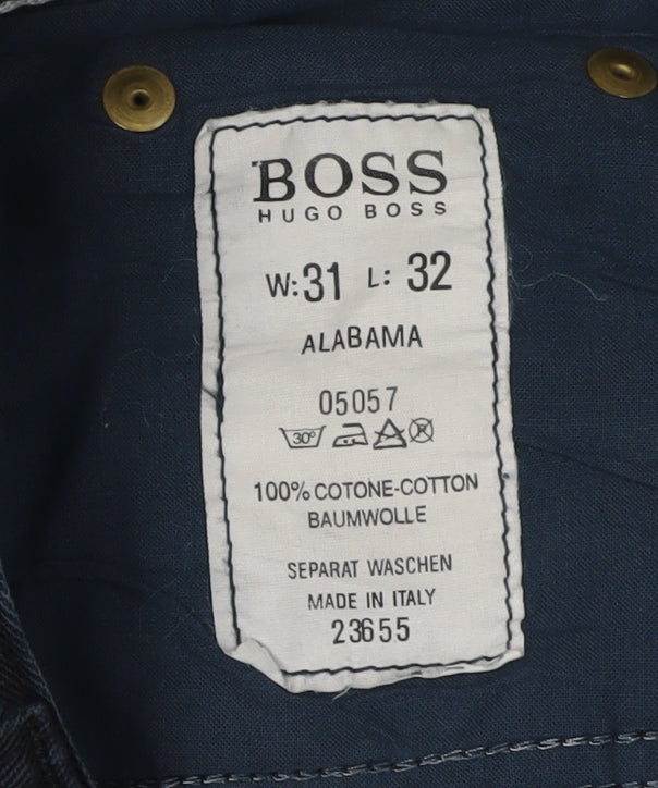 BOSS Men's Black Straight Jeans, Size 31, Dark Wash