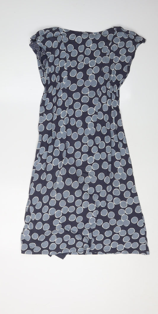 White Stuff Women's Blue Polka Dot Shift Dress - Size Unknown