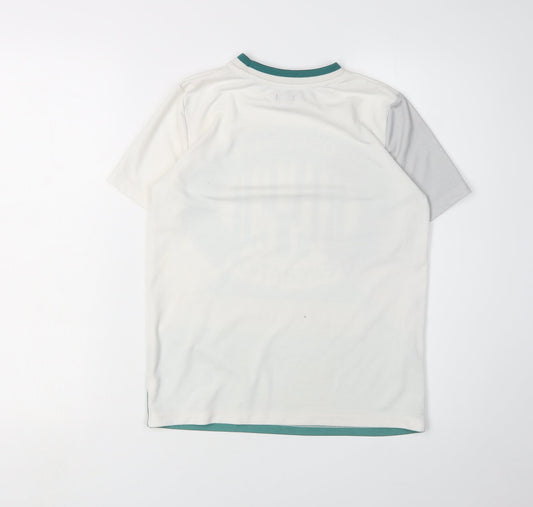 River Island Boys White T-Shirt, Graphic Print, 9-10 Years