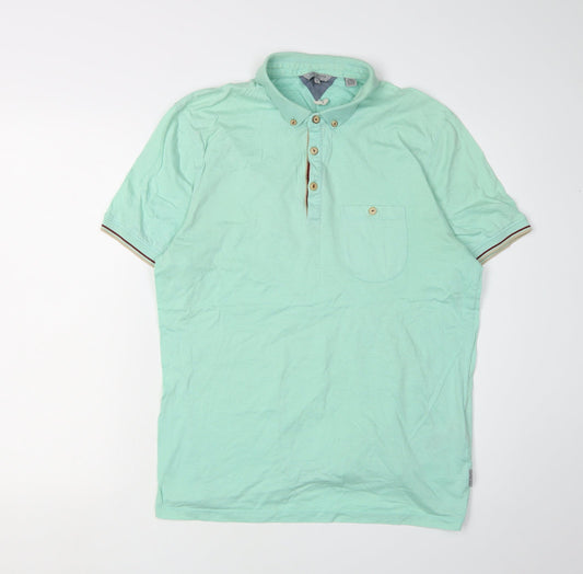 Ted Baker Men's Green Polo Shirt Size L