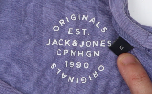 Jack & Jones Men's Purple Graphic Print T-Shirt M