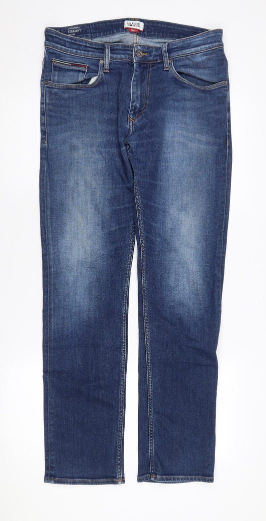 Hilfiger Denim Men's Blue Straight Jeans 34/32