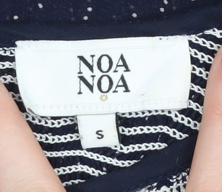 Noa Noa Women's Blue Embroidered Blouse Size S