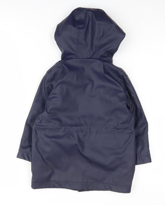 John Lewis Girls Blue Hooded Parka Jacket 3 Years