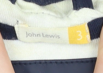 Additional view of John Lewis girls’ blue hooded parka jacket 3 years