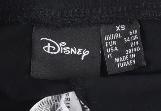 Disney Women's Black Bambi Cropped Leggings XS