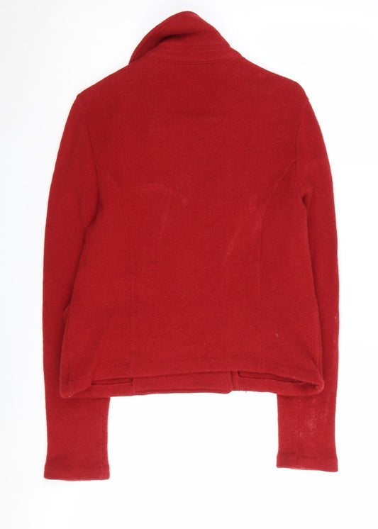 Laura Ashley Women's Red Cardigan Size 12 Collared