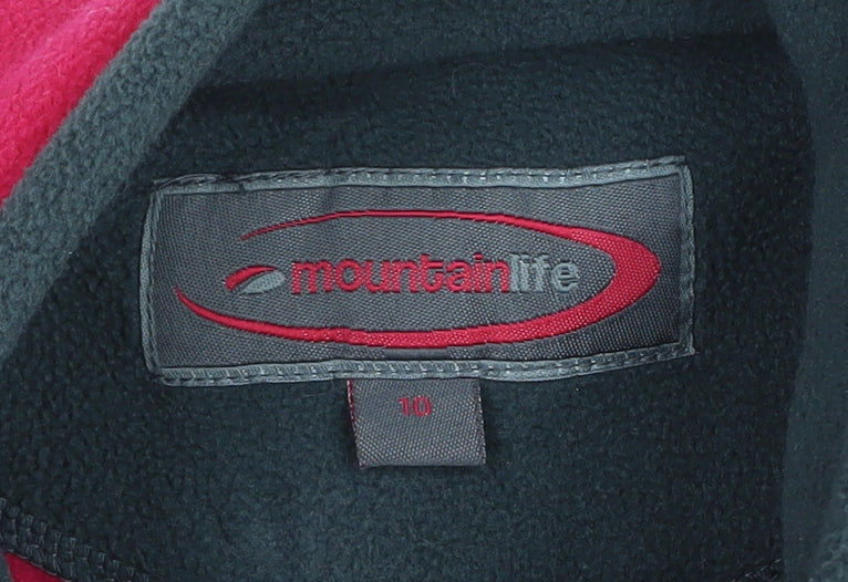Mountain Life Women's Red Fleece Jacket Size 10