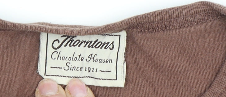 Thorntons Unisex Brown Graphic T-Shirt One Size