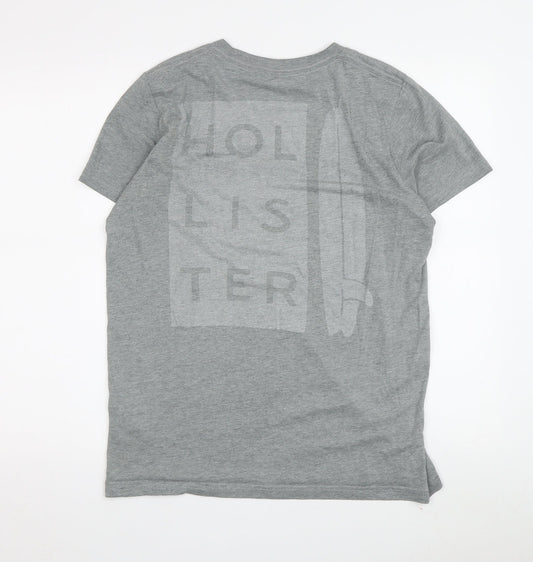 Hollister Men's Grey Short Sleeve T-Shirt Size S