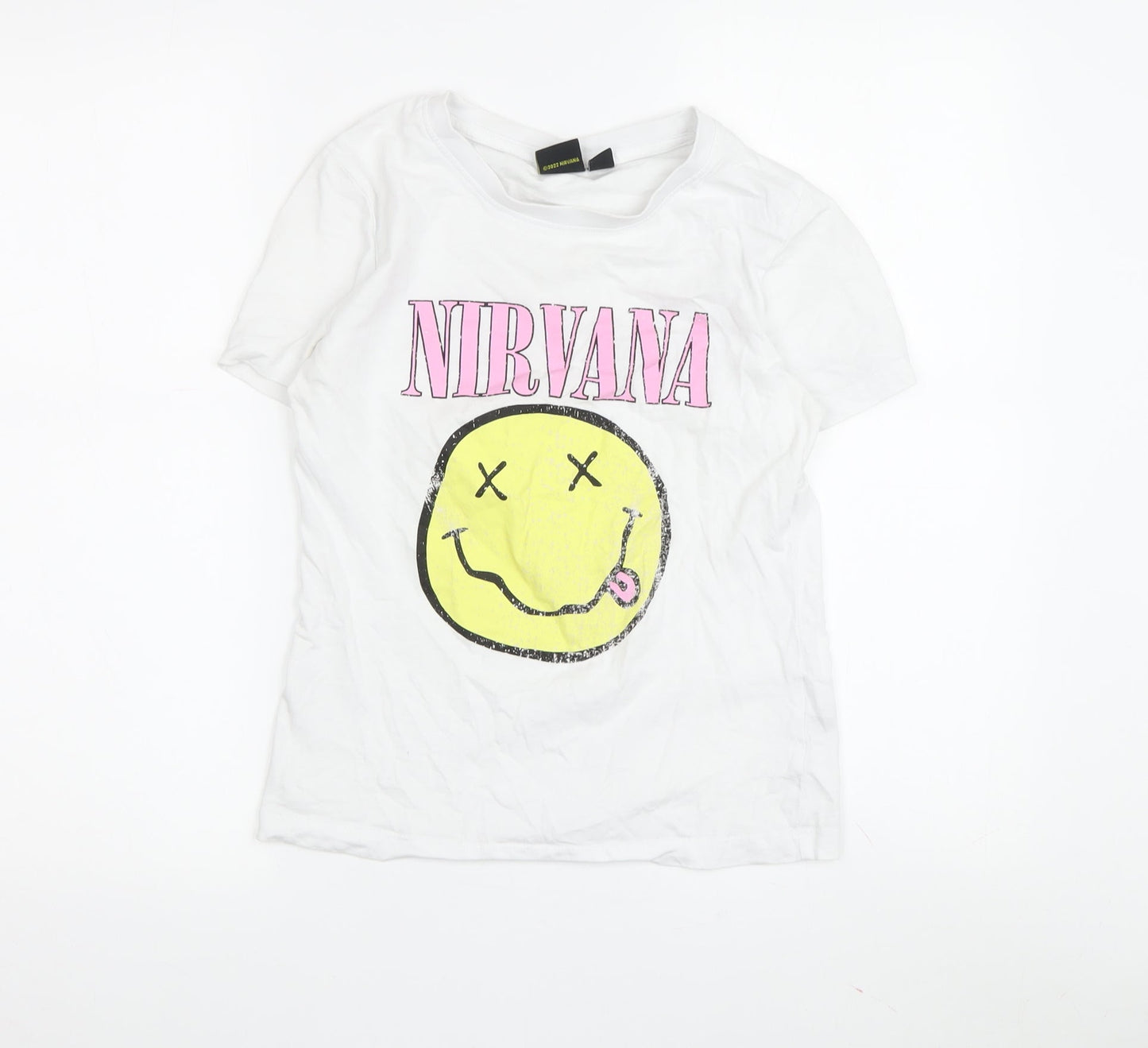 Nirvana Unisex Adults White XS Graphic T-Shirt