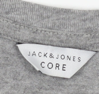 Jack & Jones Grey Graphic Print Men's T-Shirt