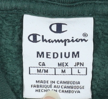 Champion Men's Green Hoodie Medium Pullover