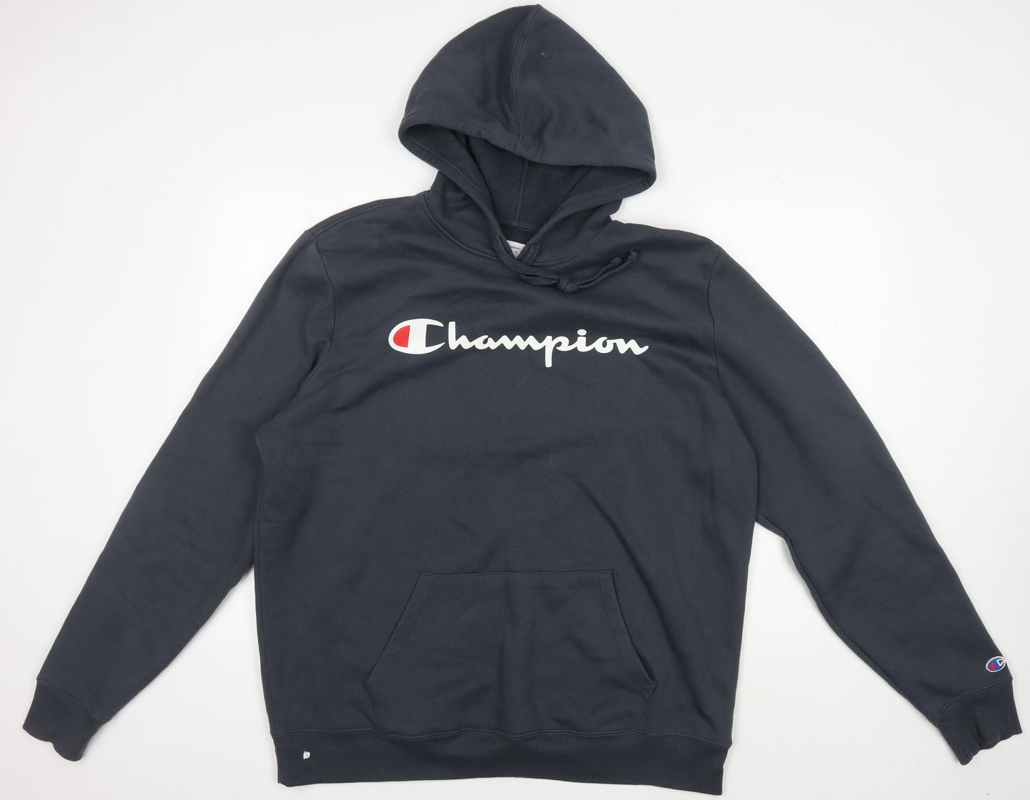 Champion Men's XL Black Pullover Hoodie with Logo