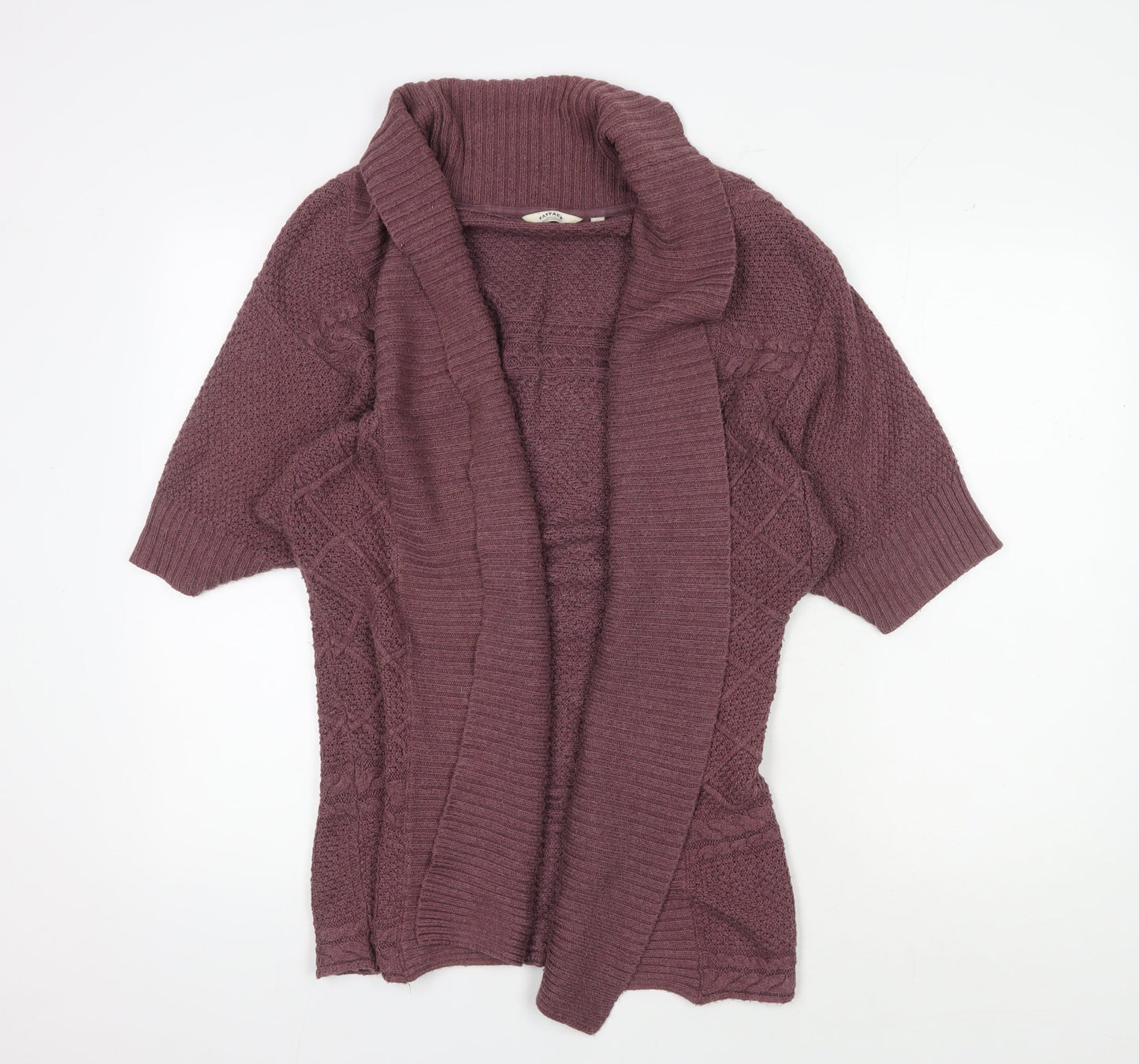 FatFace Women's Purple Cardigan, S, Roll Neck