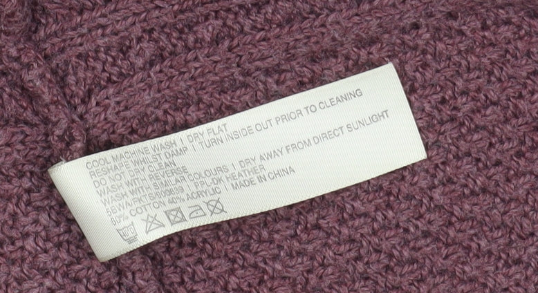 FatFace Women's Purple Cardigan, S, Roll Neck