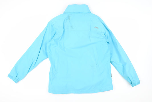 Trespass Women's Blue Rain Coat Jacket L - Waterproof & Windproof