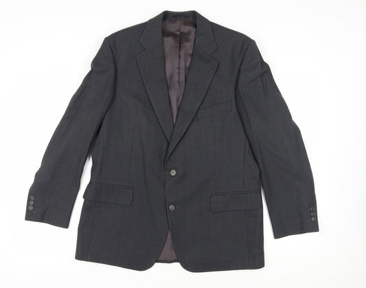 Magee Men's Grey Wool Blazer 42R Classic Formal