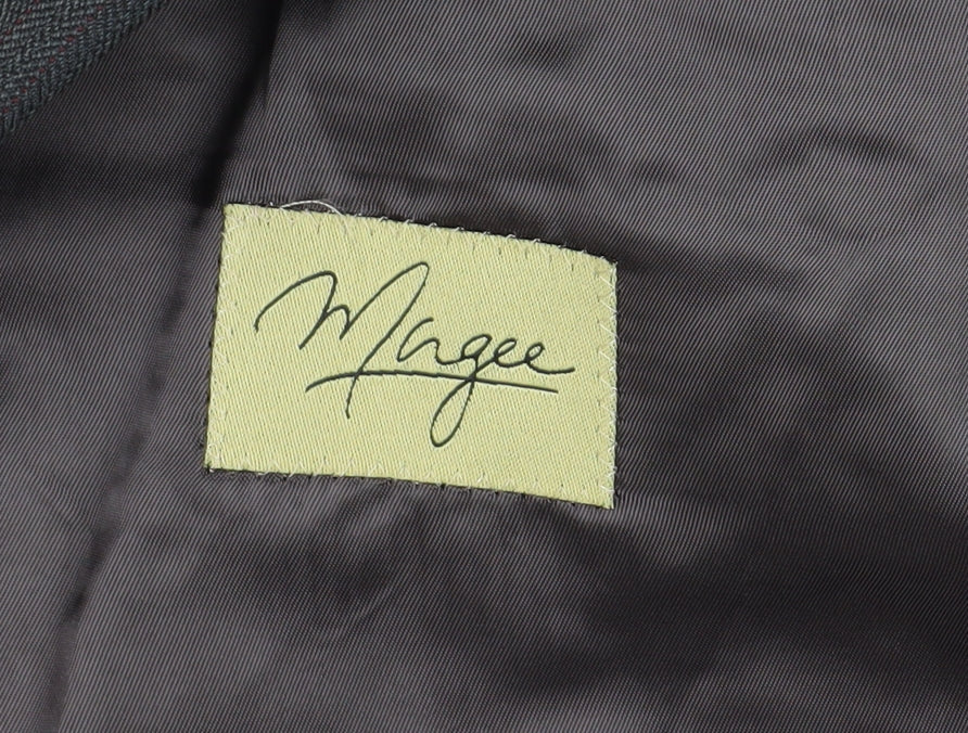 Magee Men's Grey Wool Blazer 42R Classic Formal