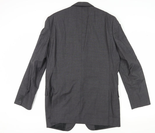 T.M. Lewin Men's Grey Blazer 42 L Wool