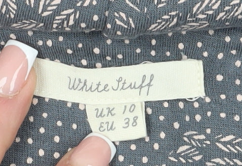 White Stuff Women's Grey Floral Sheath Dress Size 10