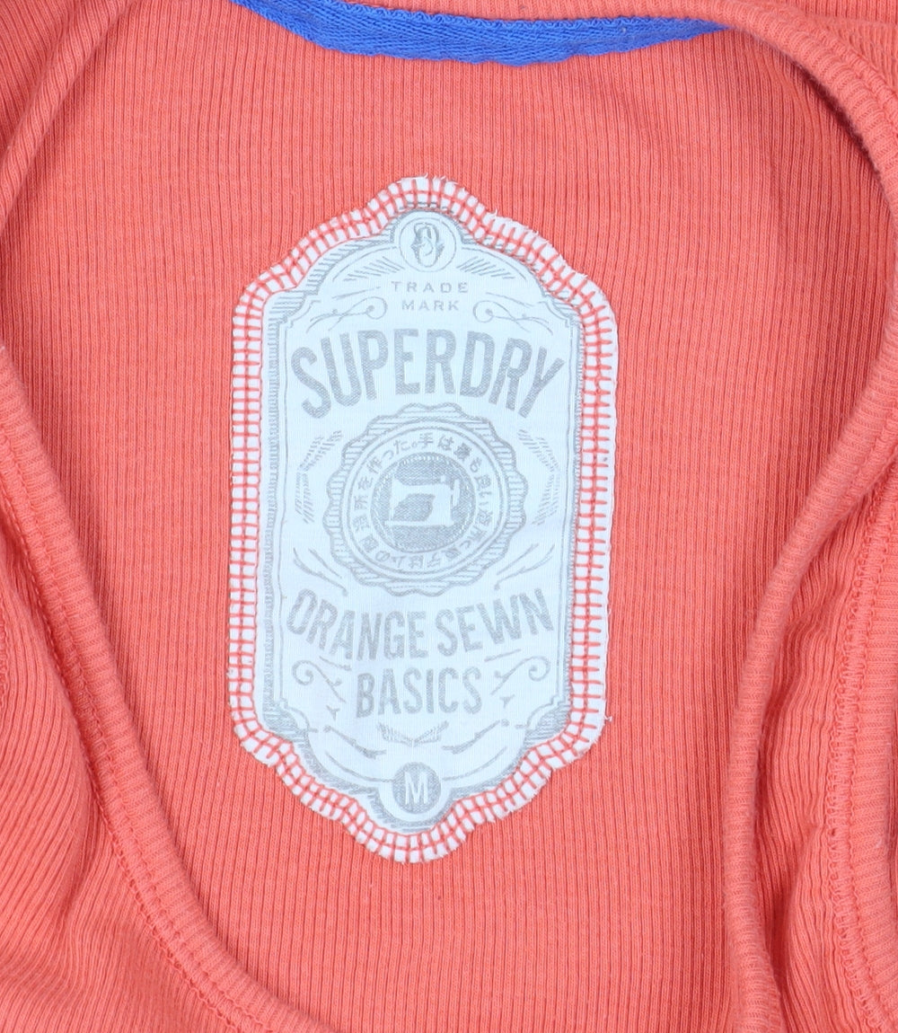 Superdry Women's Orange Tank Dress M, Scoop Neck, Sleeveless