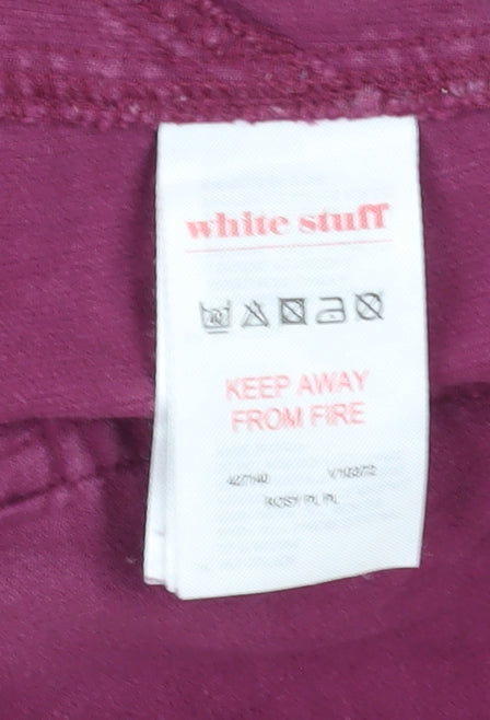 White Stuff Women's Purple Corduroy Trousers, Size 12