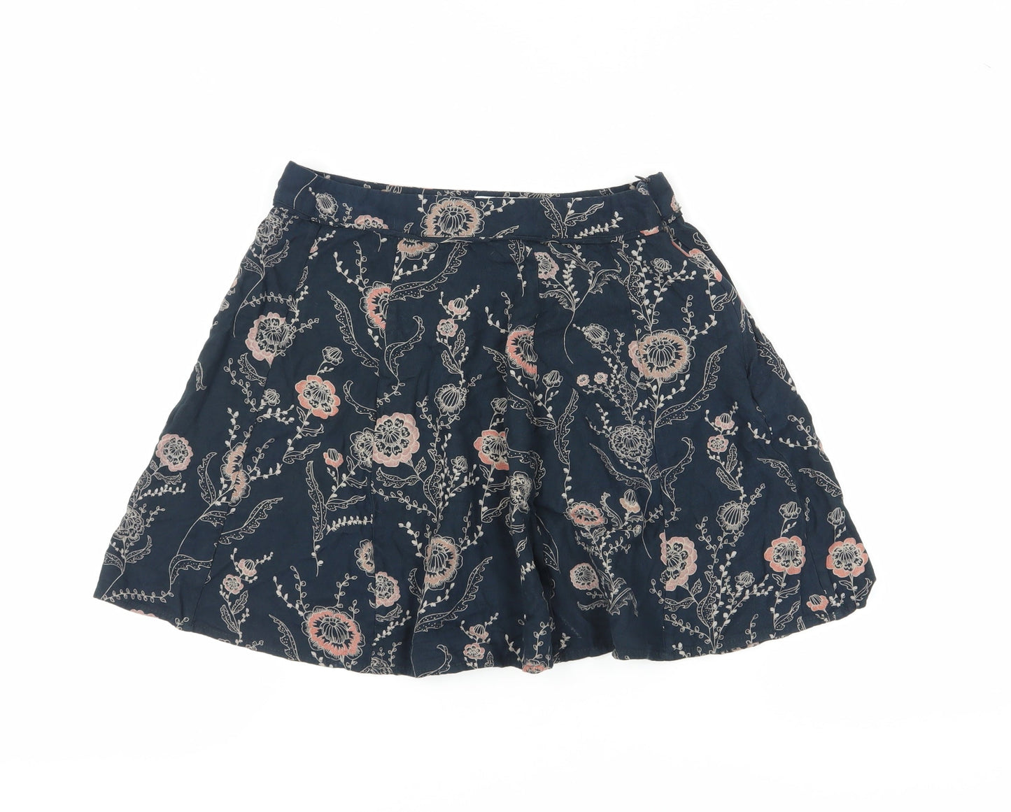 FatFace Women's Blue Floral A-Line Skirt Size 8