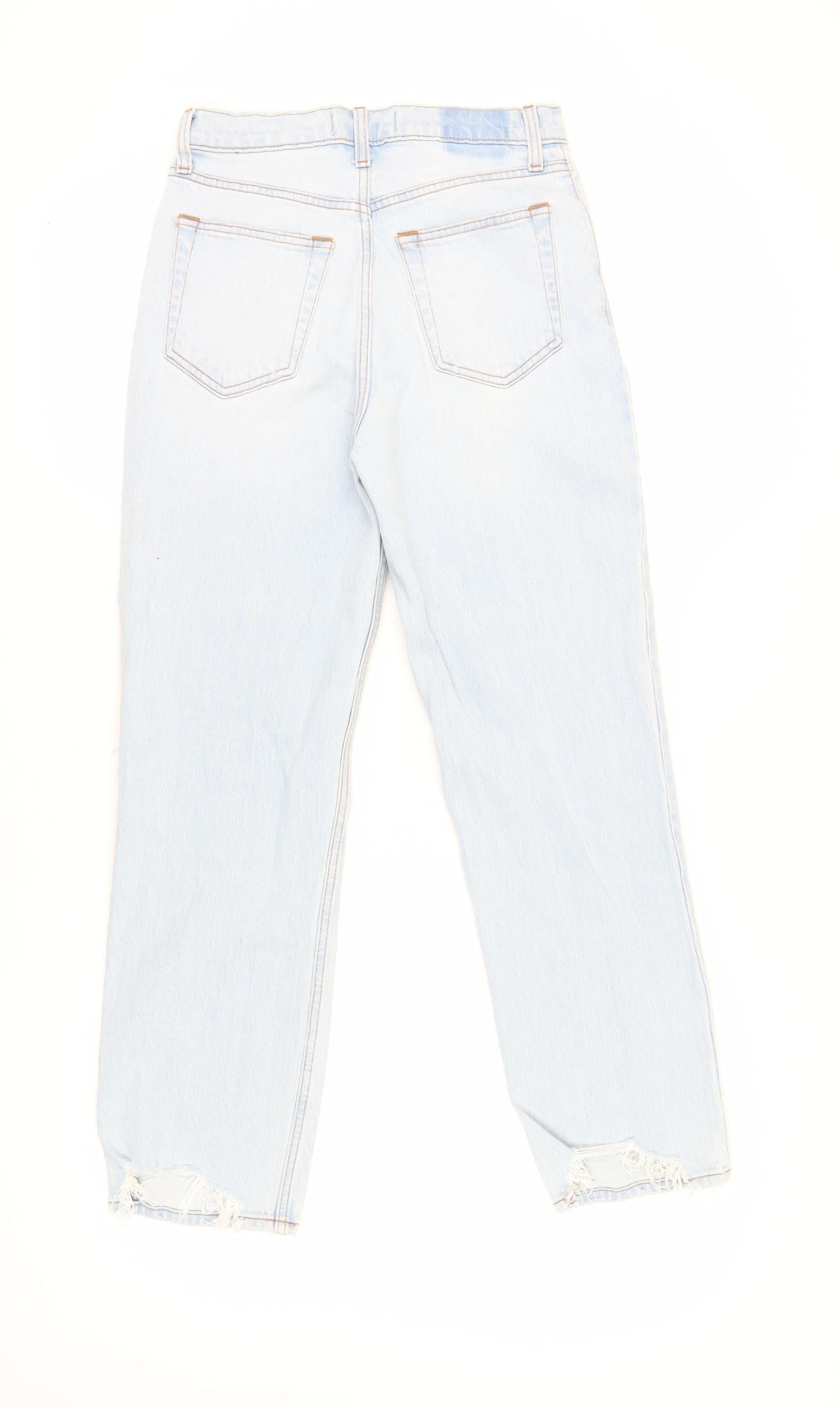 Abercrombie & Fitch Women's Blue High Rise Straight Jeans
