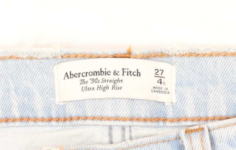 Abercrombie & Fitch Women's Blue High Rise Straight Jeans