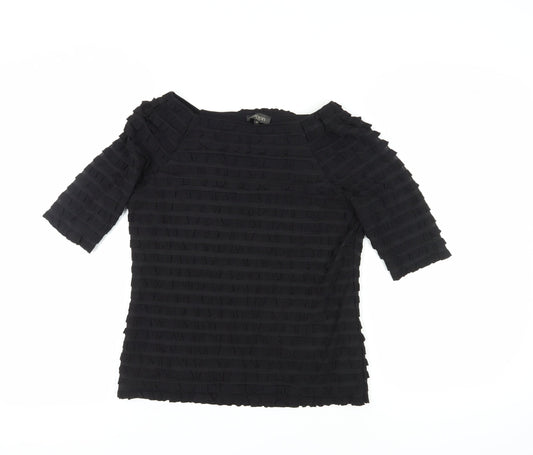 Womens UK Size M Alexon Black Polyester Blouse