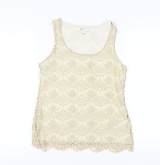 Womens UK Size S Banana Republic Beige Cotton Blend Tank