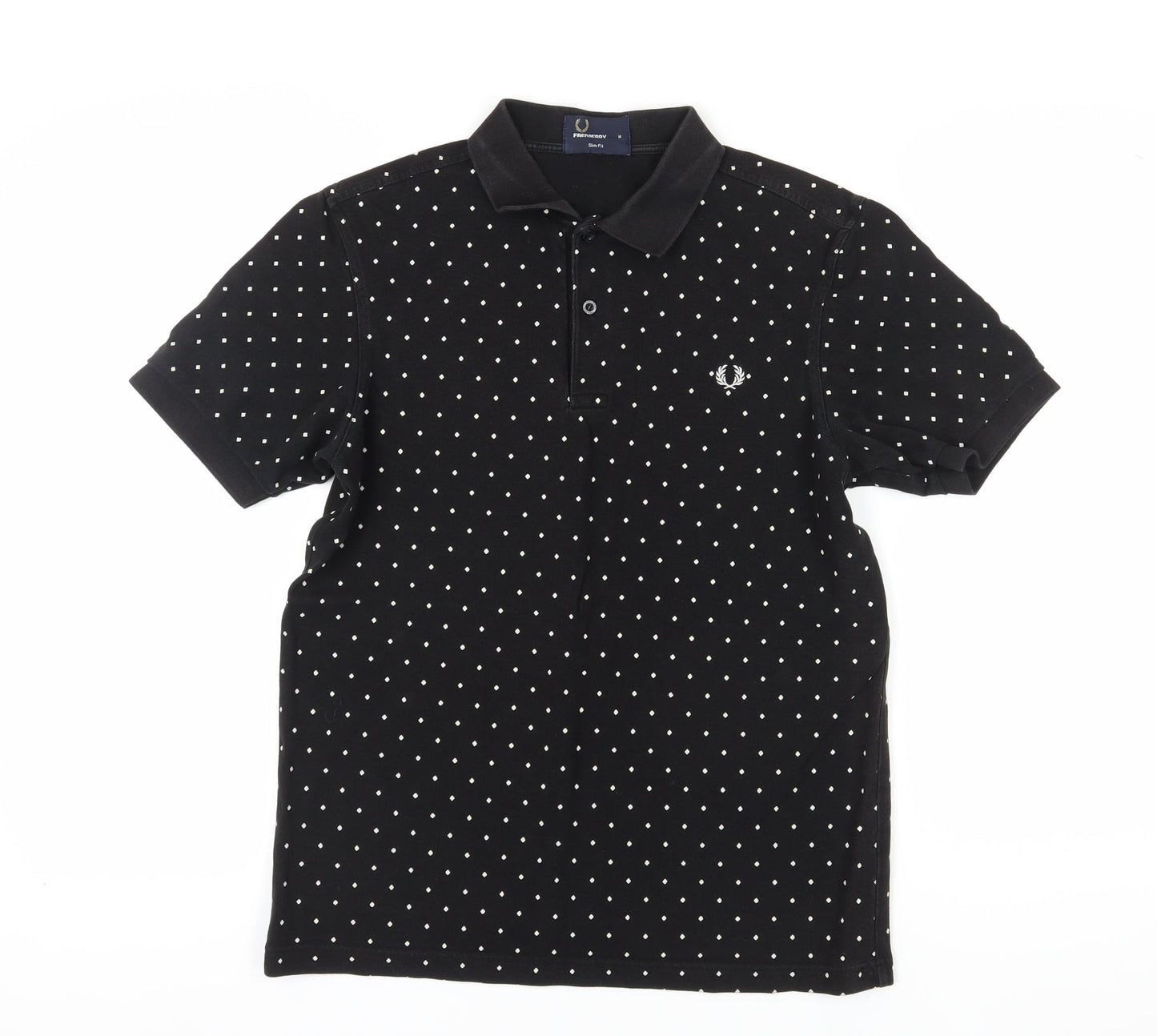 Fred Perry Men's Black Slim Fit Polo M