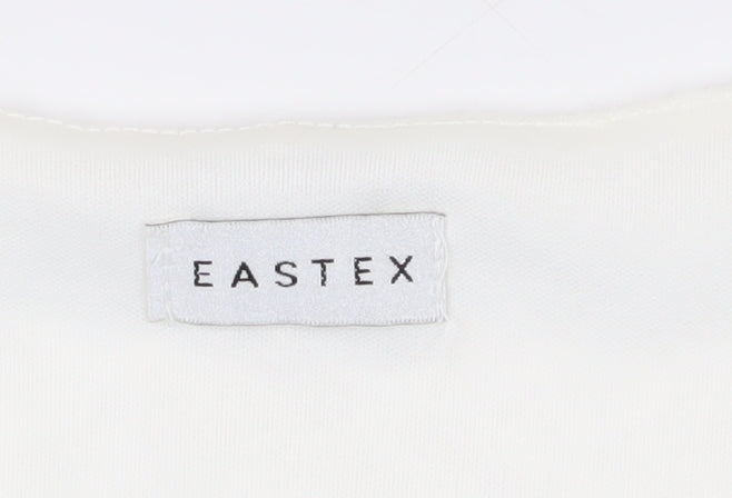 Eastex Women's Ivory Lace Blouse, Size 12, Short Sleeve, Casual