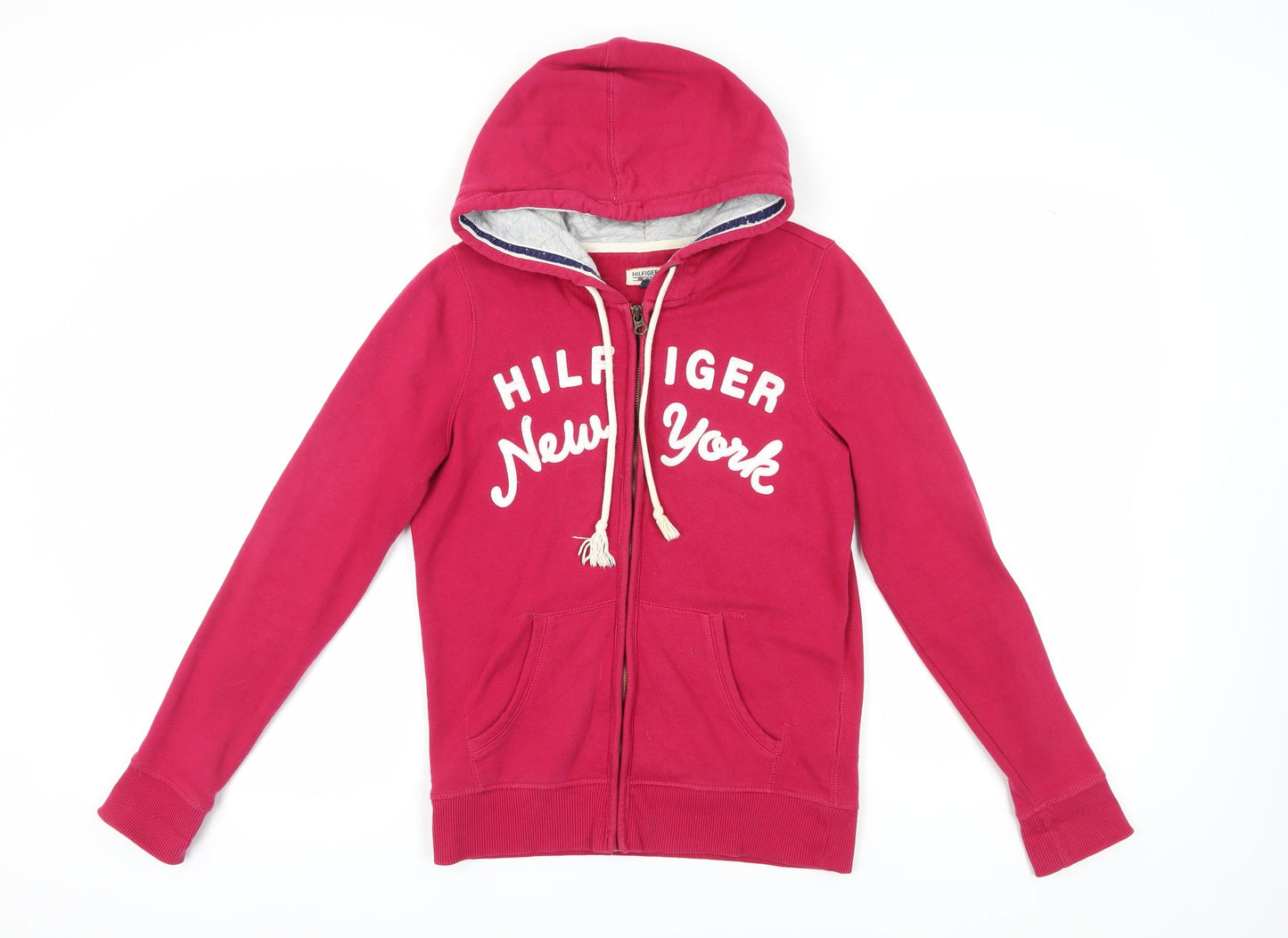 Hilfiger Denim Women's Red Hoodie, Size S, Full Zip Casual