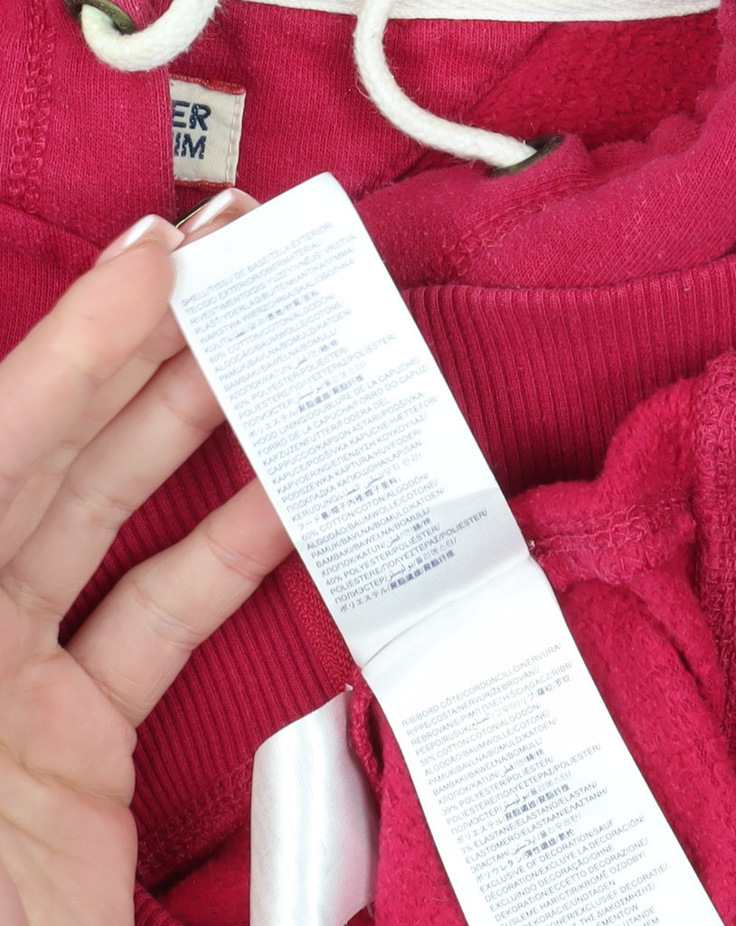 Hilfiger Denim Women's Red Hoodie, Size S, Full Zip Casual