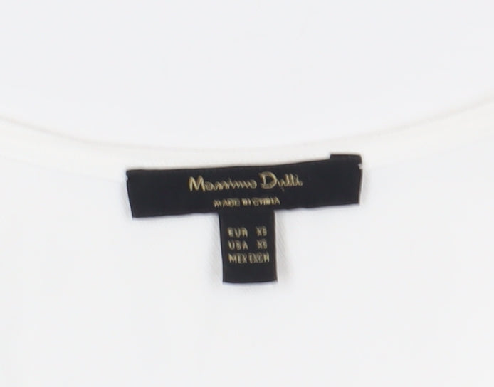 Massimo Dutti Women’s White Wrap Blouse XS